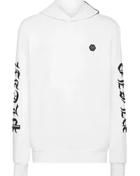 Philipp Plein Gothic Plein Hoodie Weiß