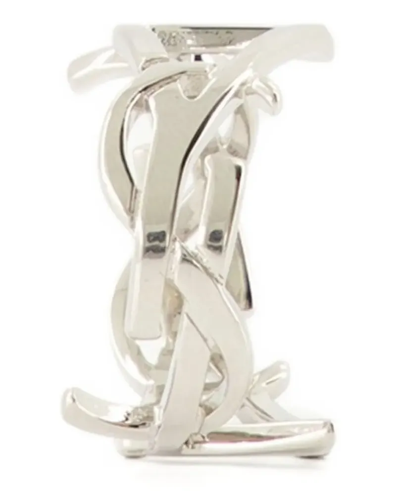 Saint Laurent cassandre logo ring - Silber Silber