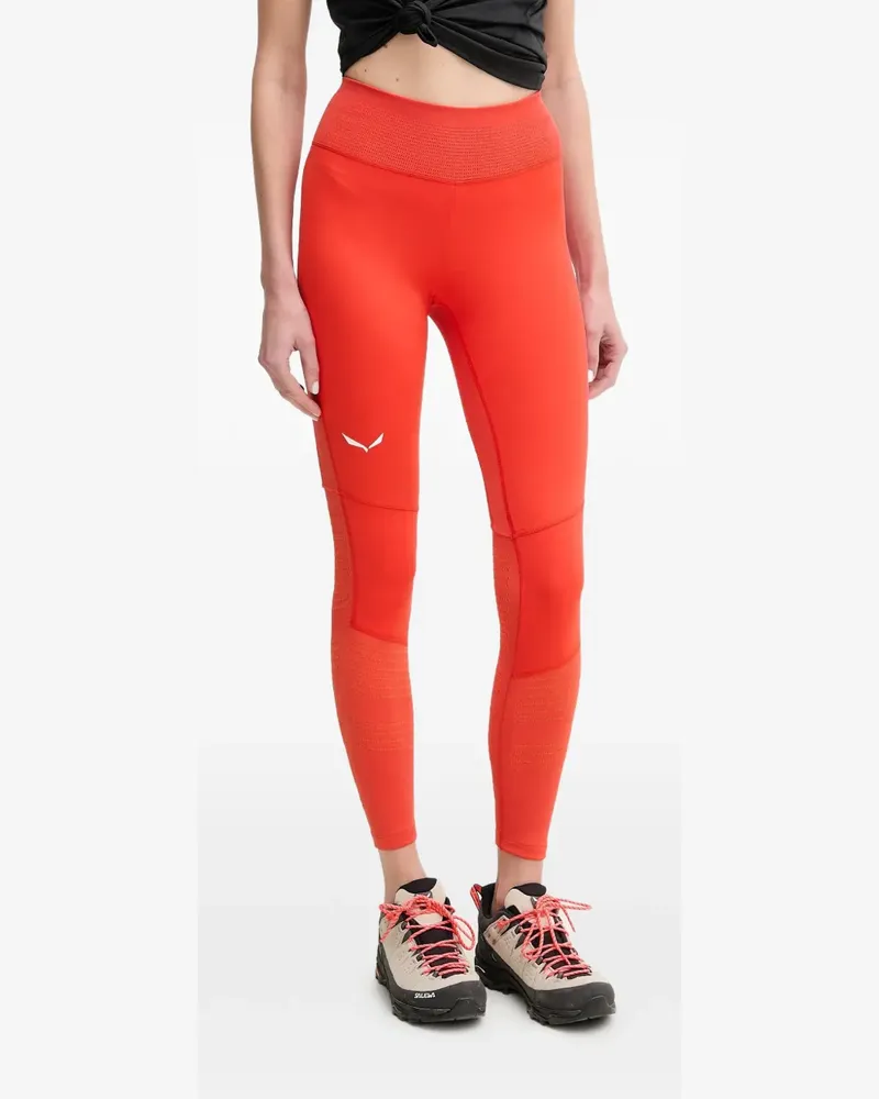 Salewa Leggings mit Logo-Print - Rot Rot