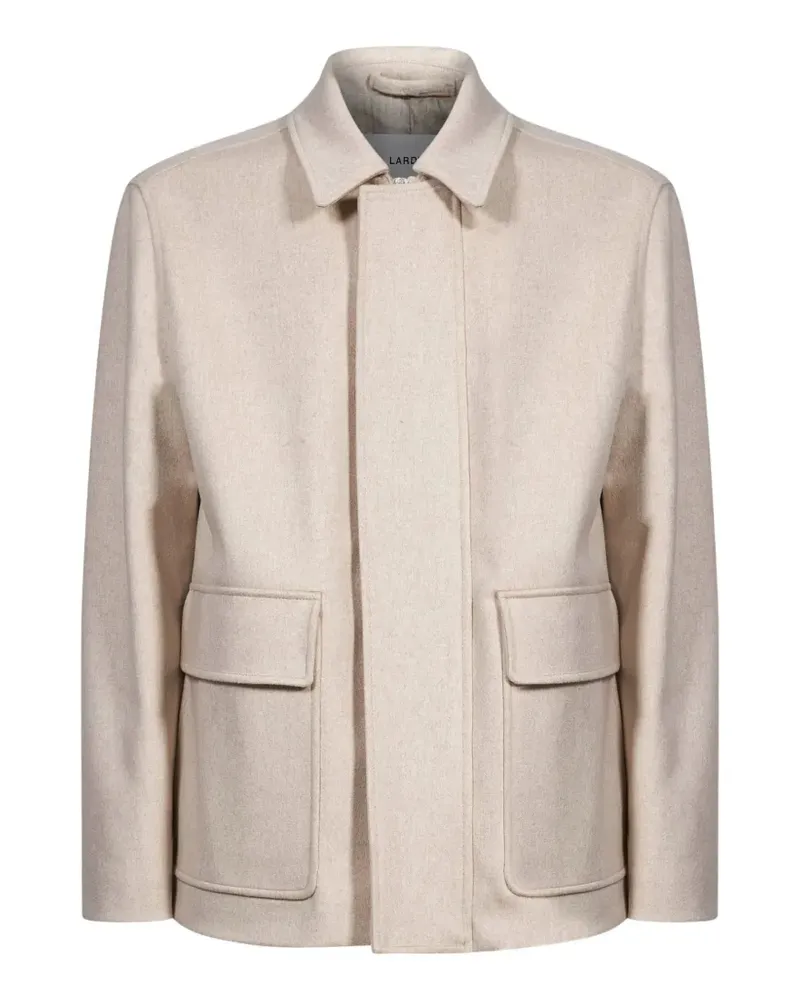LARDINI flap-pocket wool jacket - Nude Nude