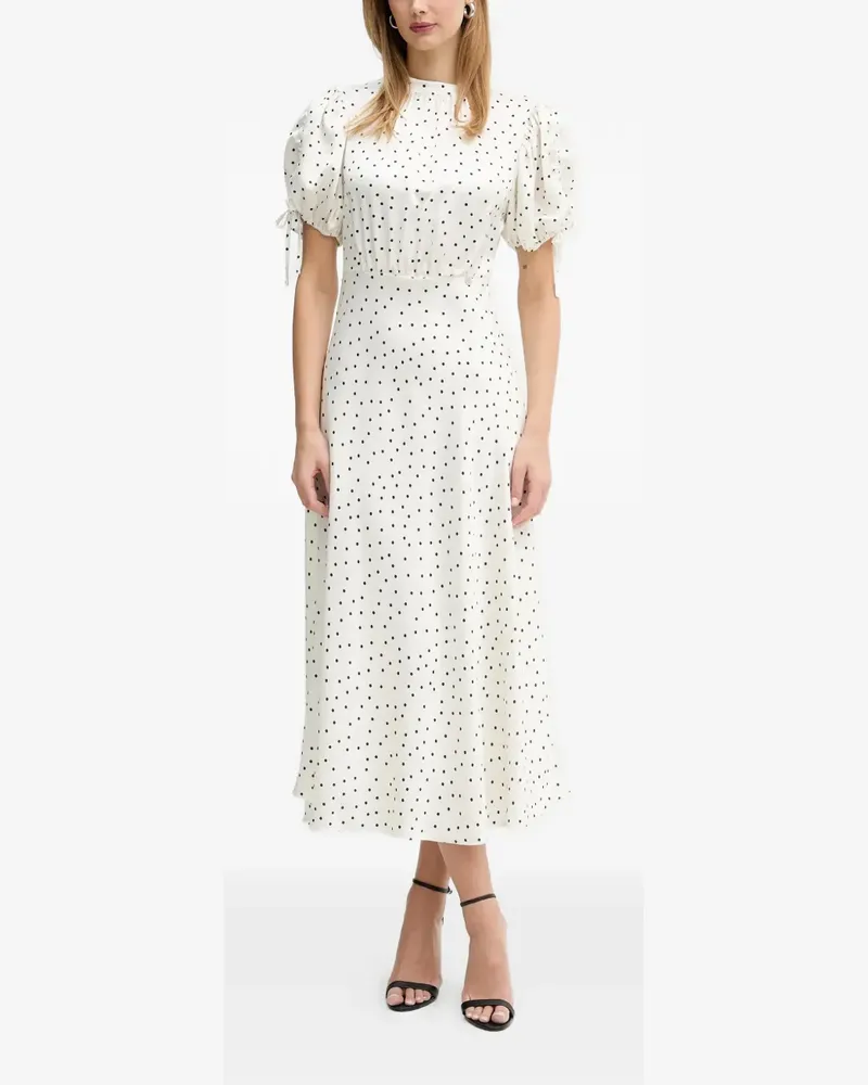 Silvian Heach Kleid mit Polka Dots - Weiß Weiß
