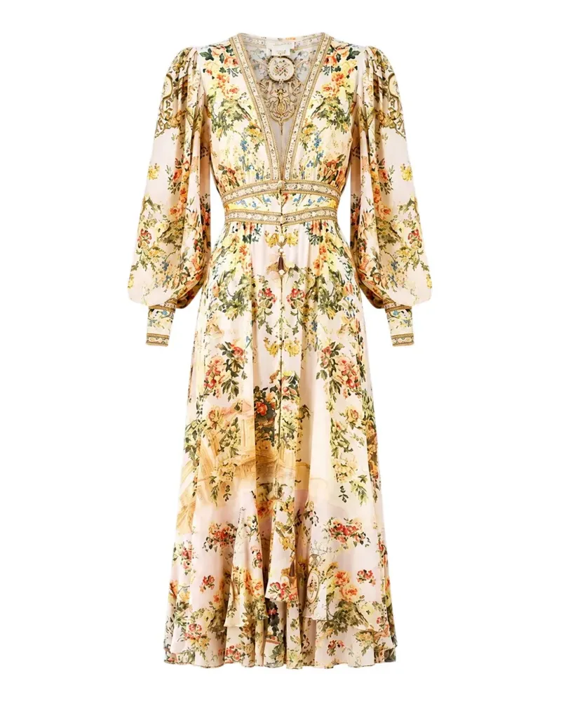 Camilla Twilight in Istanbul silk maxi dress - Nude Nude