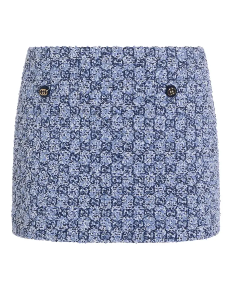 Gucci button patterned mini skirt - Blau Blau