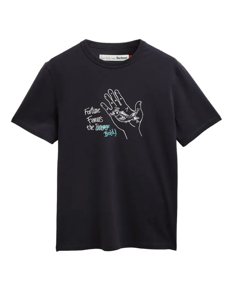 Barbour x Paul Smith Fortune Fish-print T-shirt - Blau Blau