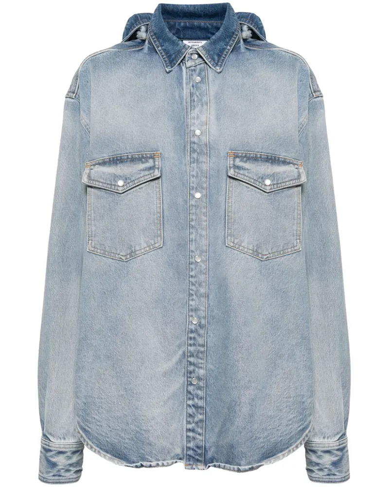 VETEMENTS Jeanshemd mit Rückenausschnitt - Blau Blau