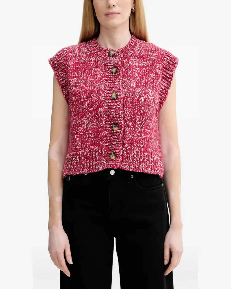 Marc O'Polo button knitted waistcoat - Rot Rot
