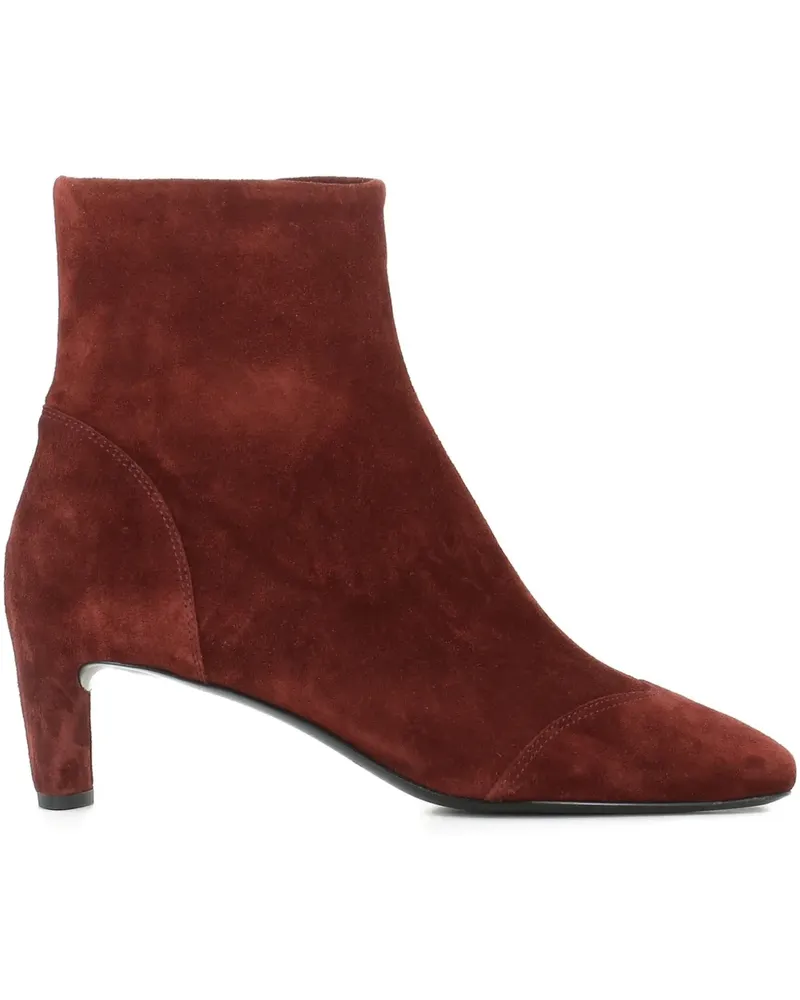 Roberto del Carlo Stiefeletten aus Wildleder 55mm - Rot Rot