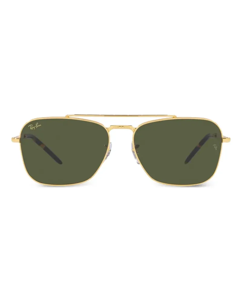 Ray Ban Caravan geometric-frame sunglasses - Gold Gold