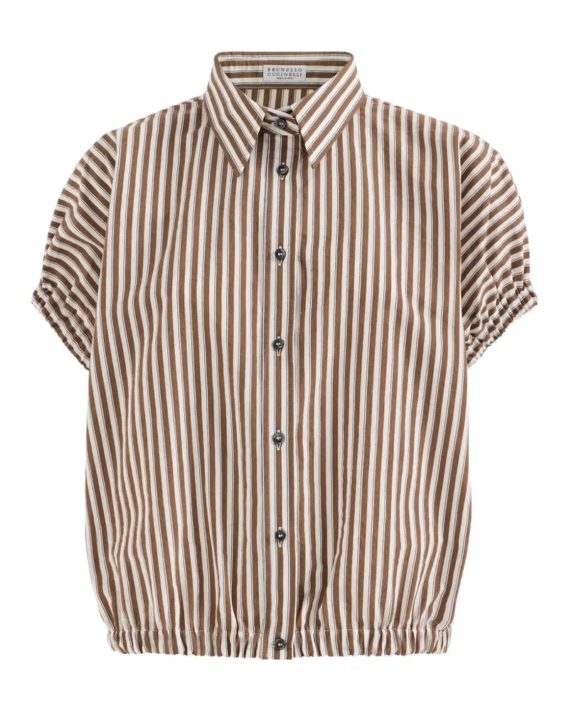 Brunello Cucinelli Verziertes Hemd - Braun Braun
