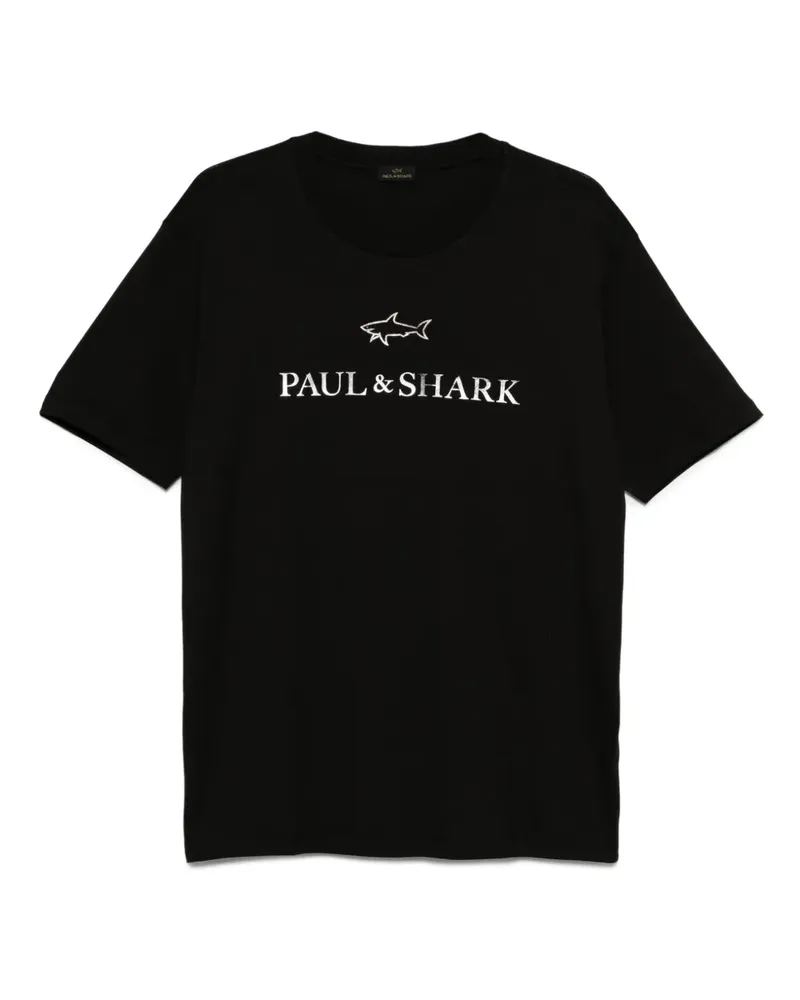 Paul & Shark T-Shirt mit Logo-Detail - Schwarz Schwarz