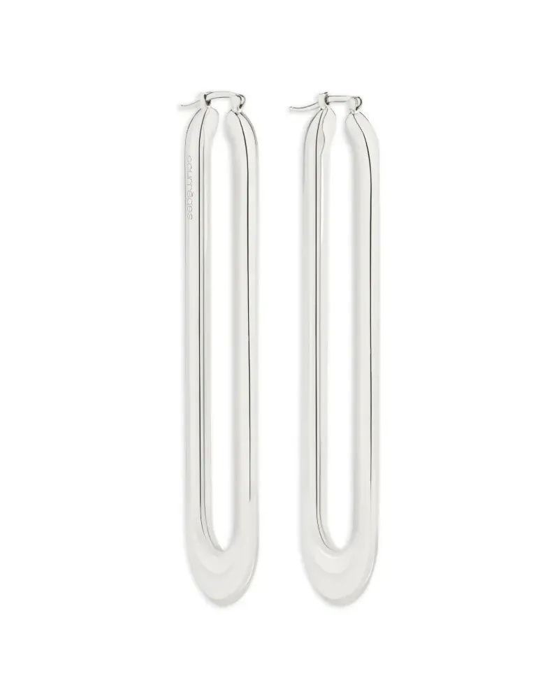 Courrèges Ovale Creolen - Silber Silber