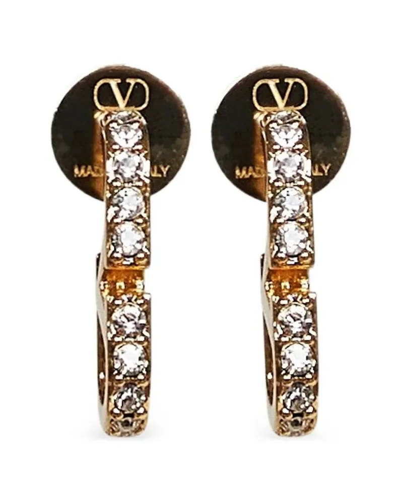 Valentino Garavani VLogo Signature Ohrringe aus Metall und Swarovski-Kristallen - Gold Gold