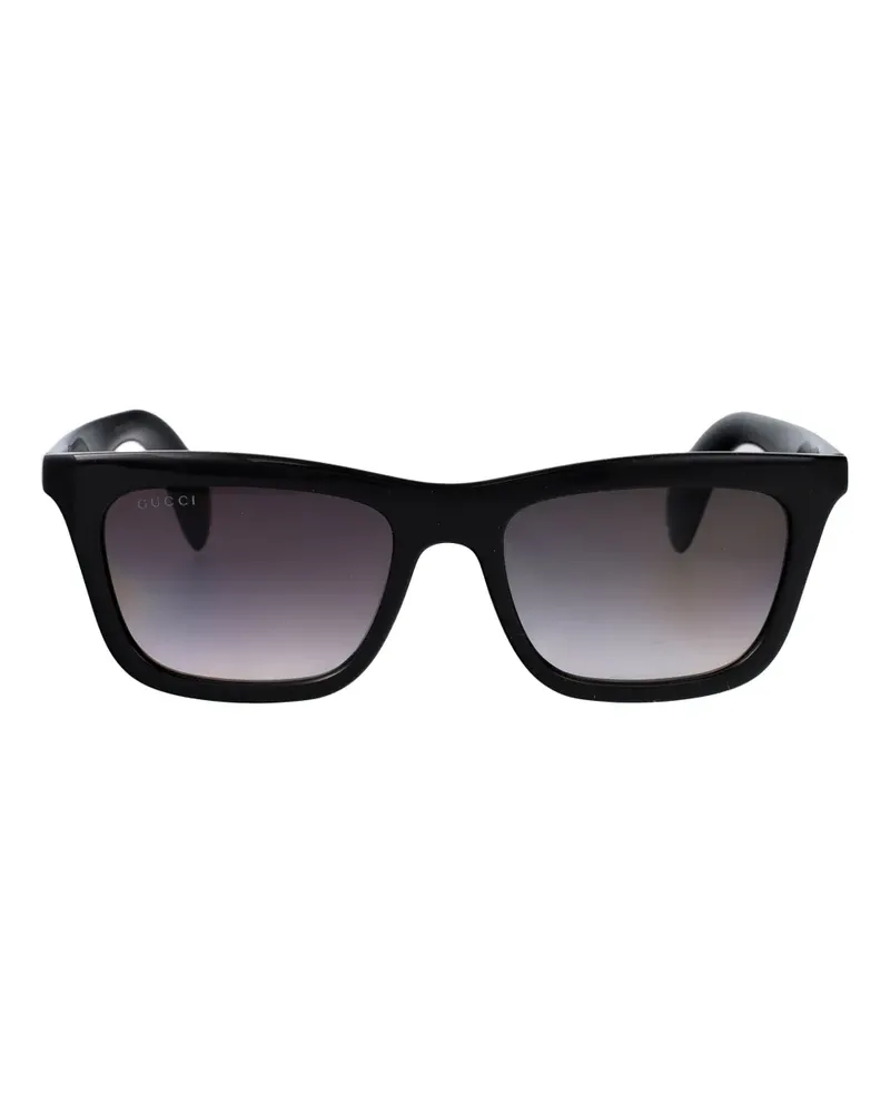 Gucci Sonnenbrille mit eckigem Gestell - Schwarz Schwarz
