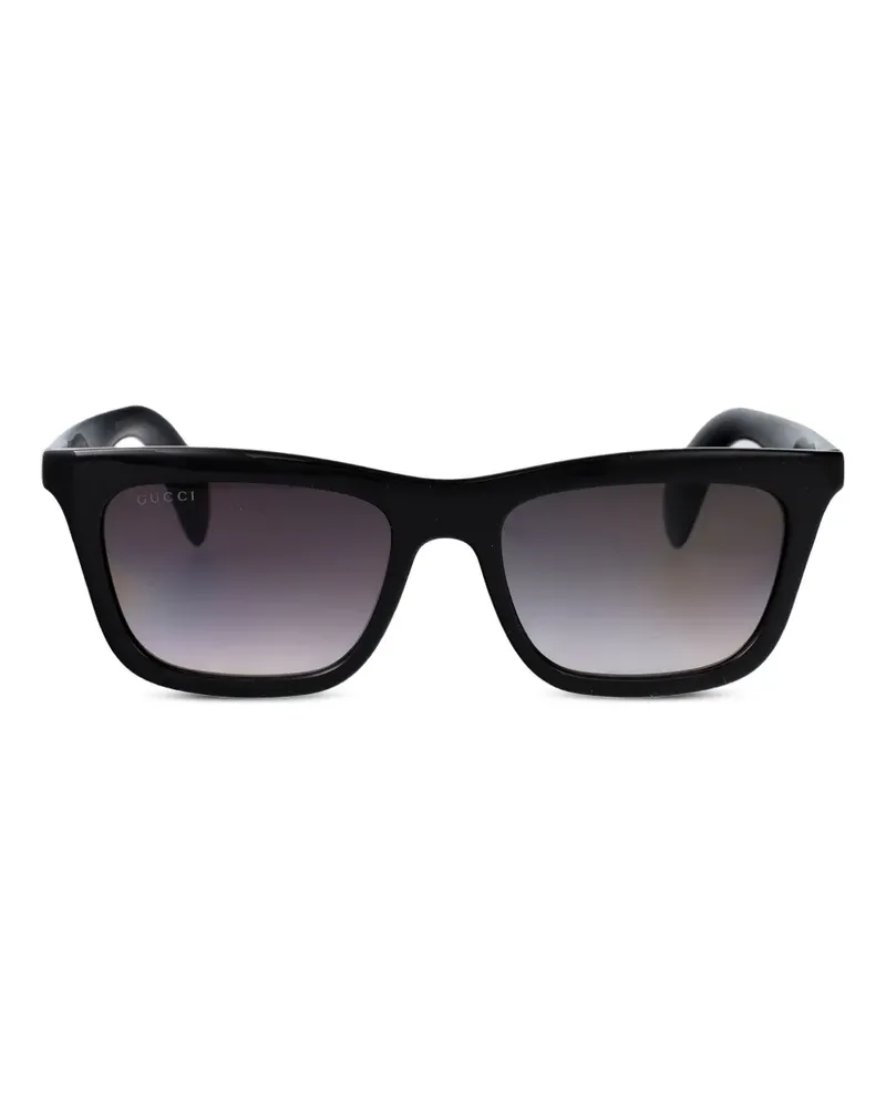 Gucci Sonnenbrille mit eckigem Gestell - Schwarz Schwarz