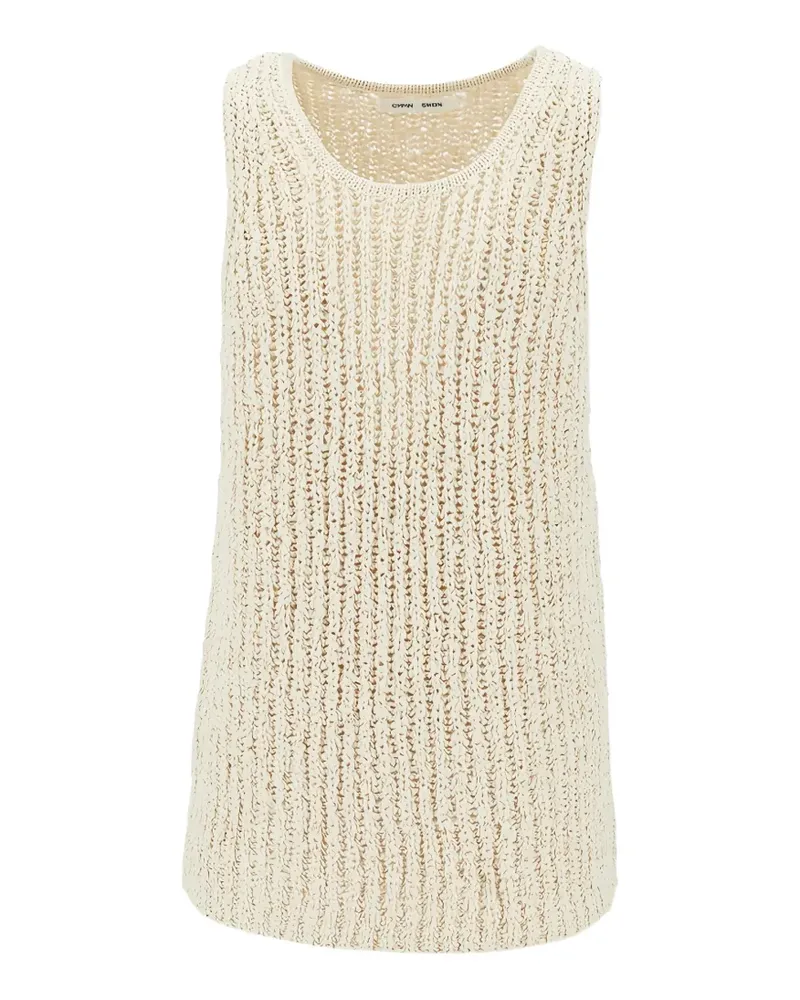CMMN SWDN El open-knit vest - Nude Nude