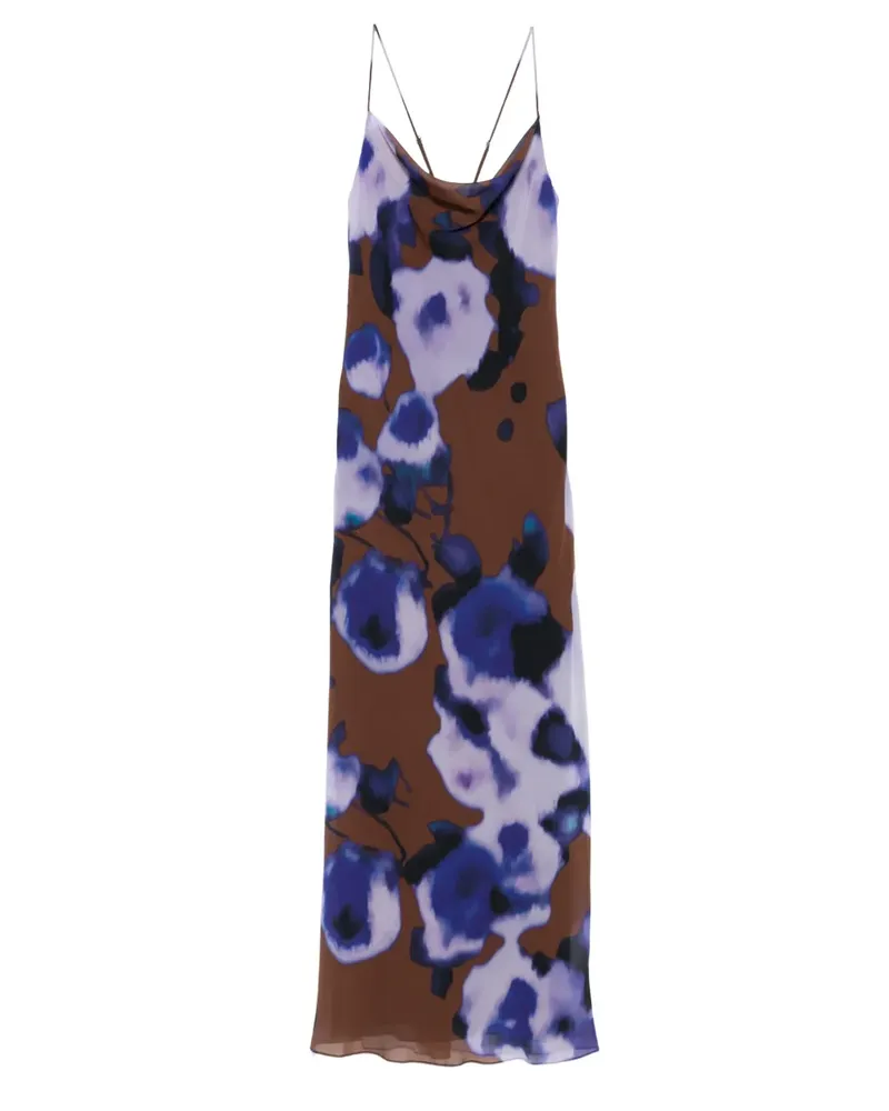 Patrizia Pepe Kleid mit Blumen-Print - Braun Braun