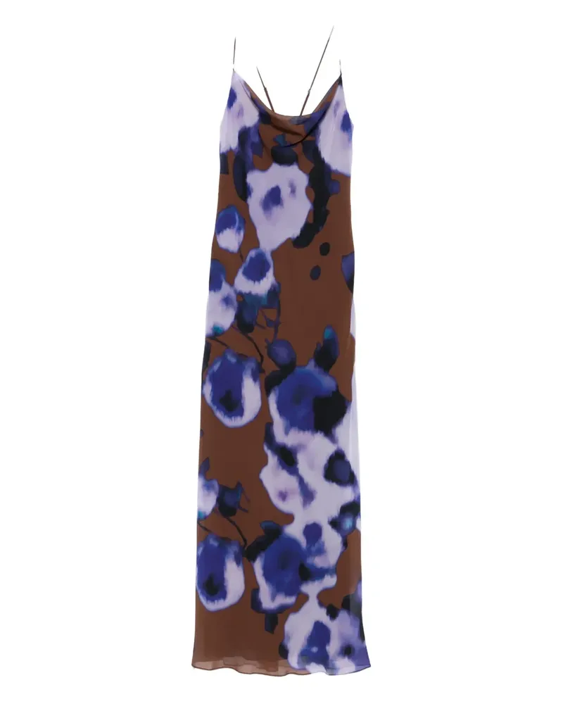 Patrizia Pepe Kleid mit Blumen-Print - Braun Braun