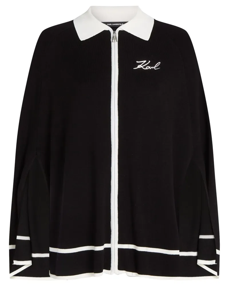 Karl Lagerfeld Gestricktes Essential Cape - Schwarz Schwarz