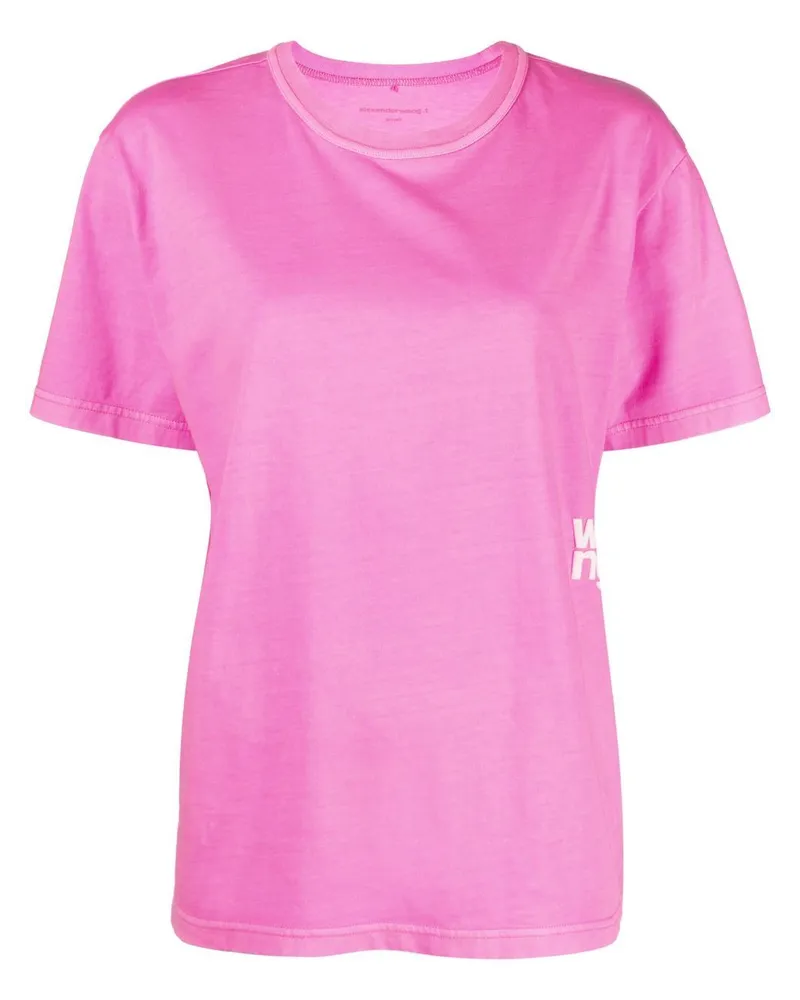 Alexander Wang T-Shirt mit Logo Rosa