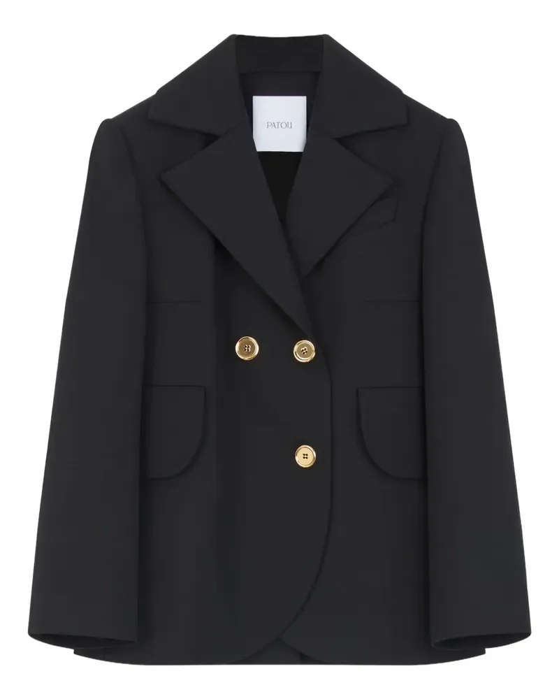 Patou Doppelreihiger Blazer mit Gürtel - Schwarz Schwarz