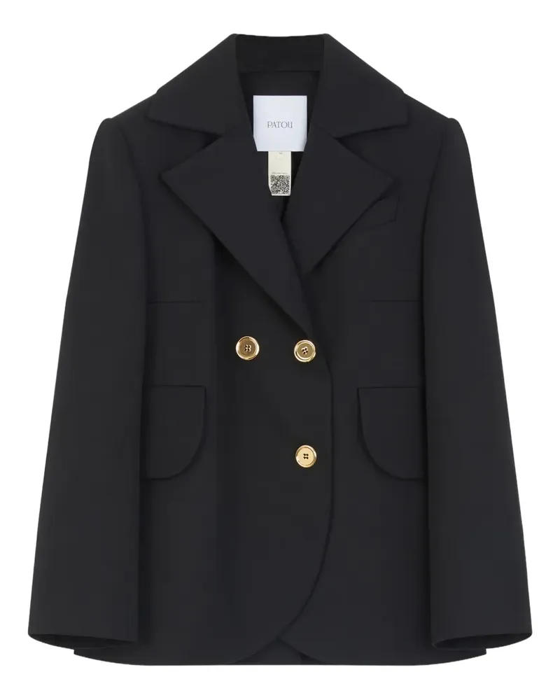 Patou Doppelreihiger Blazer mit Gürtel - Schwarz Schwarz