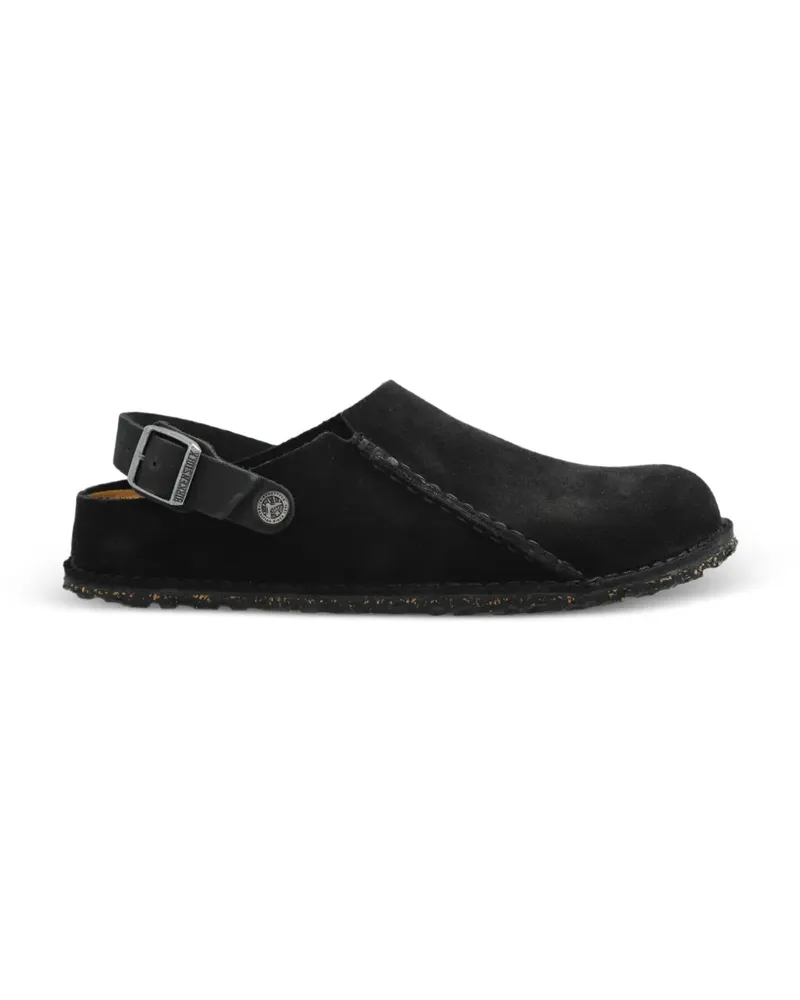 Birkenstock Flache Lutry Mules aus Wildleder - Schwarz Schwarz