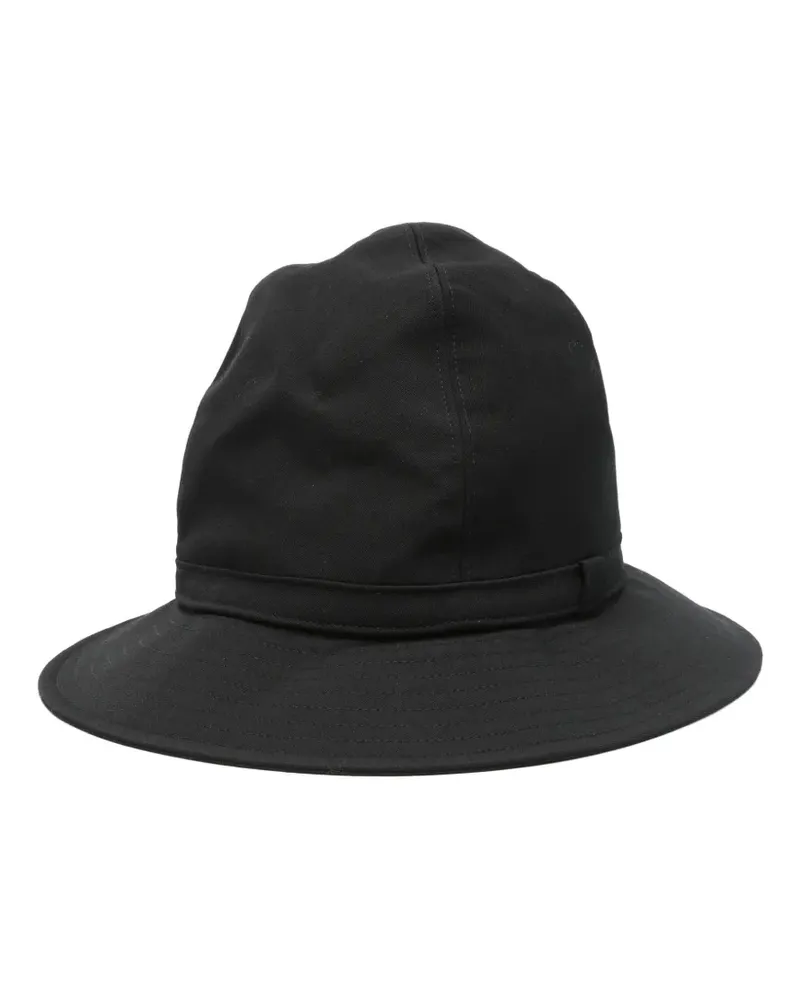 Yohji Yamamoto Fischerhut mit Riemendetail - Schwarz Schwarz