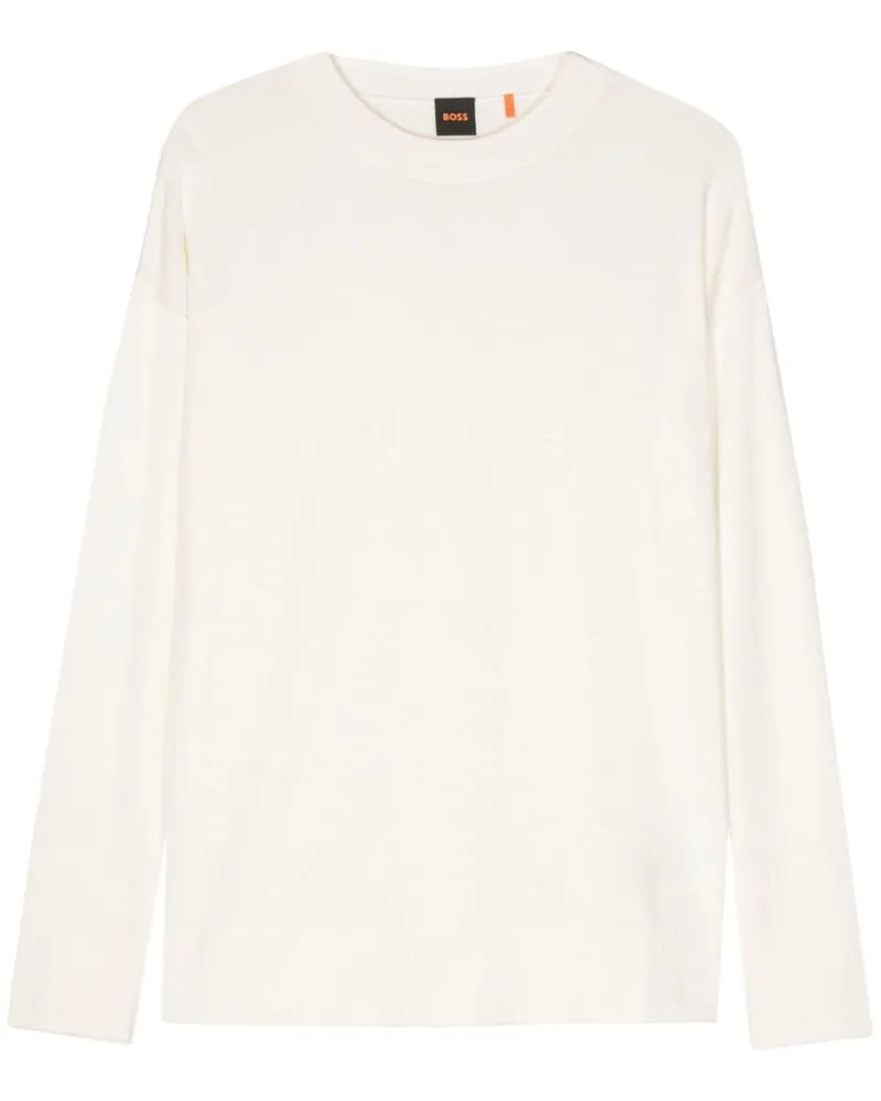 HUGO BOSS Fein gestrickter Pullover - Nude Nude
