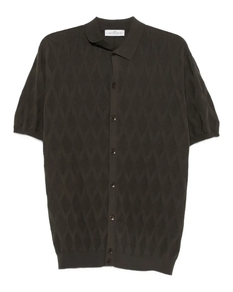 Jeordie's diamond-patterned short-sleeve shirt - Braun Braun