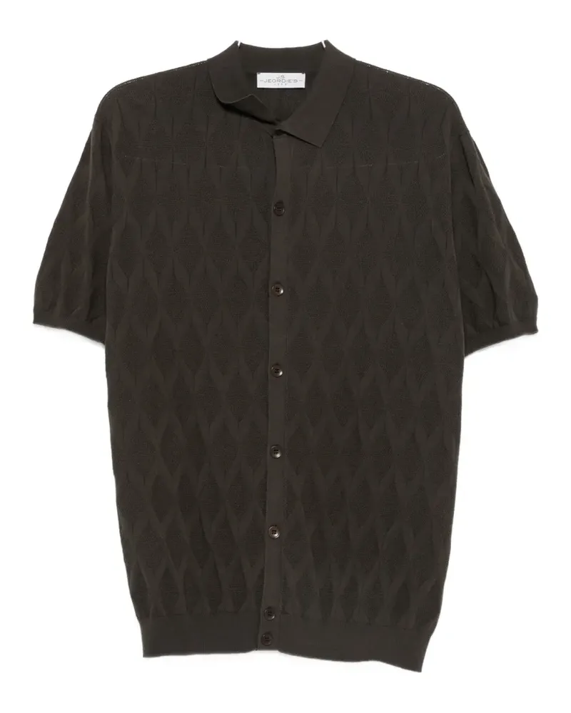 Jeordie's diamond-patterned short-sleeve shirt - Braun Braun