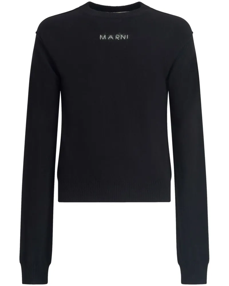 Marni Pullover mit Logo-Stickerei - Schwarz Schwarz