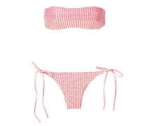 Oberteil mit Vichy-Karomuster - Rot