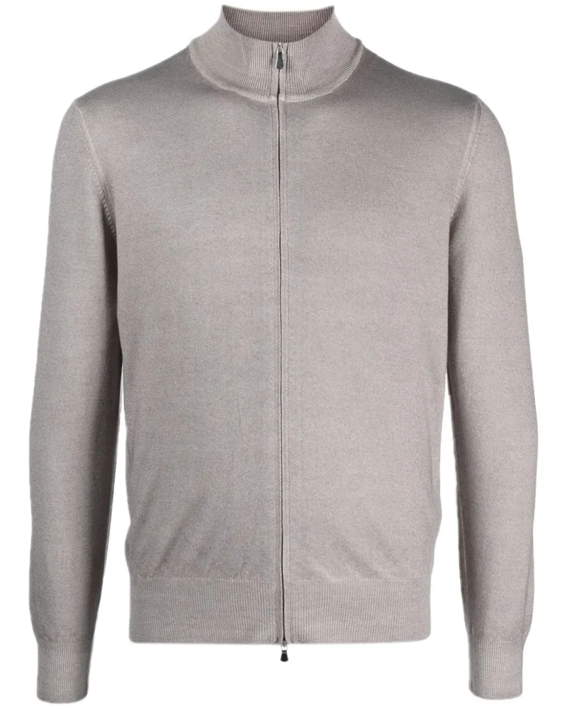 BARBA Cardigan mit Reißverschluss - Grau Grau