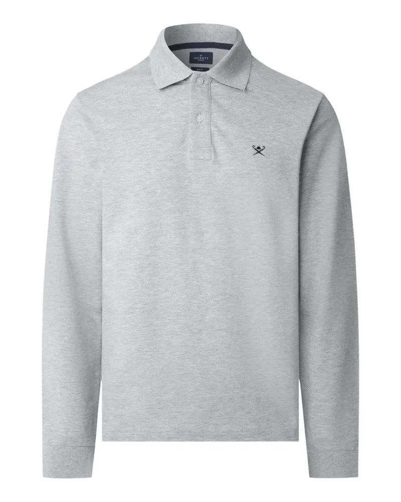 Hackett Poloshirt mit Logo-Stickerei - Grau Grau