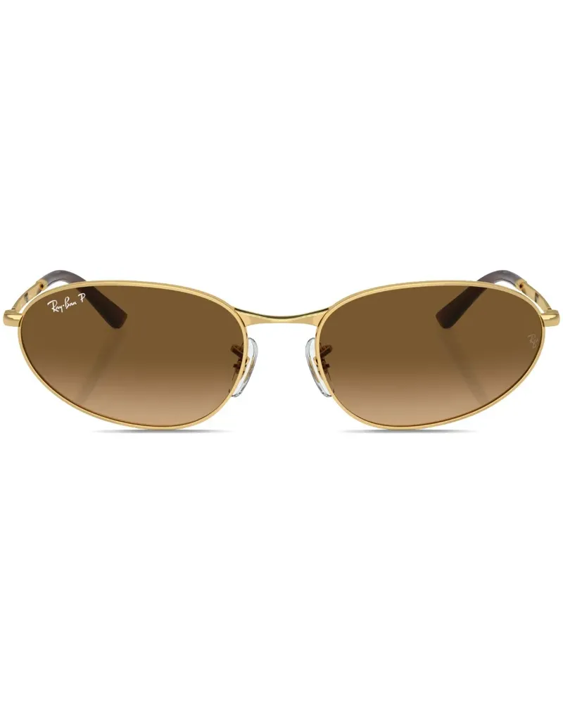 Ray Ban Ovale RB3734 Sonnenbrille - Gold Gold