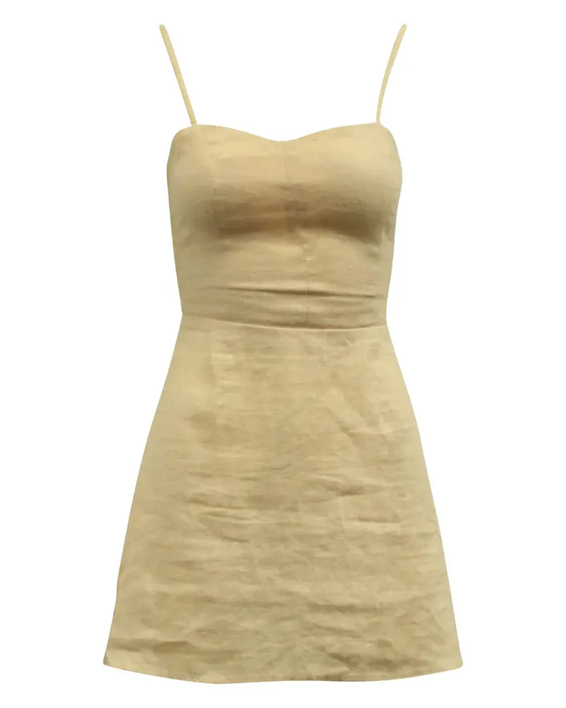 Reformation Gesmoktes Audrey Kleid - Nude Nude