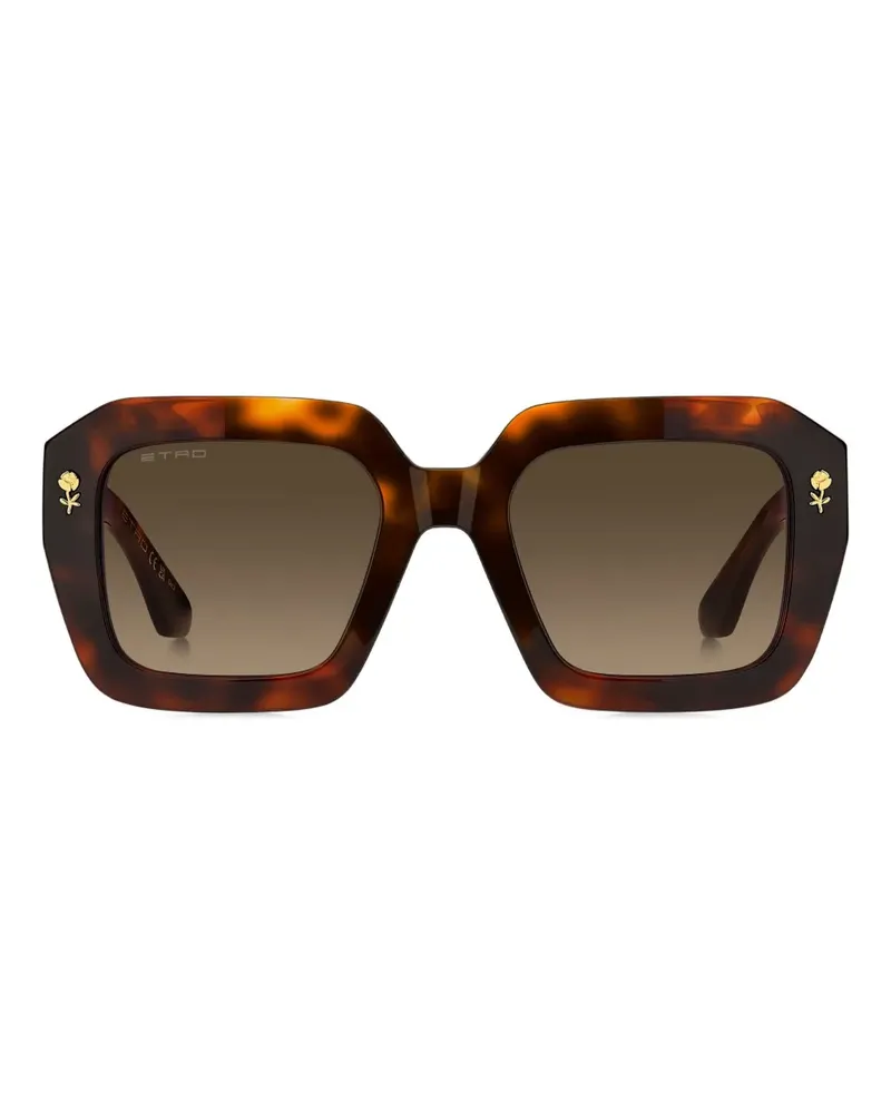 Etro Sonnenbrille mit geometrischem Gestell - Braun Braun