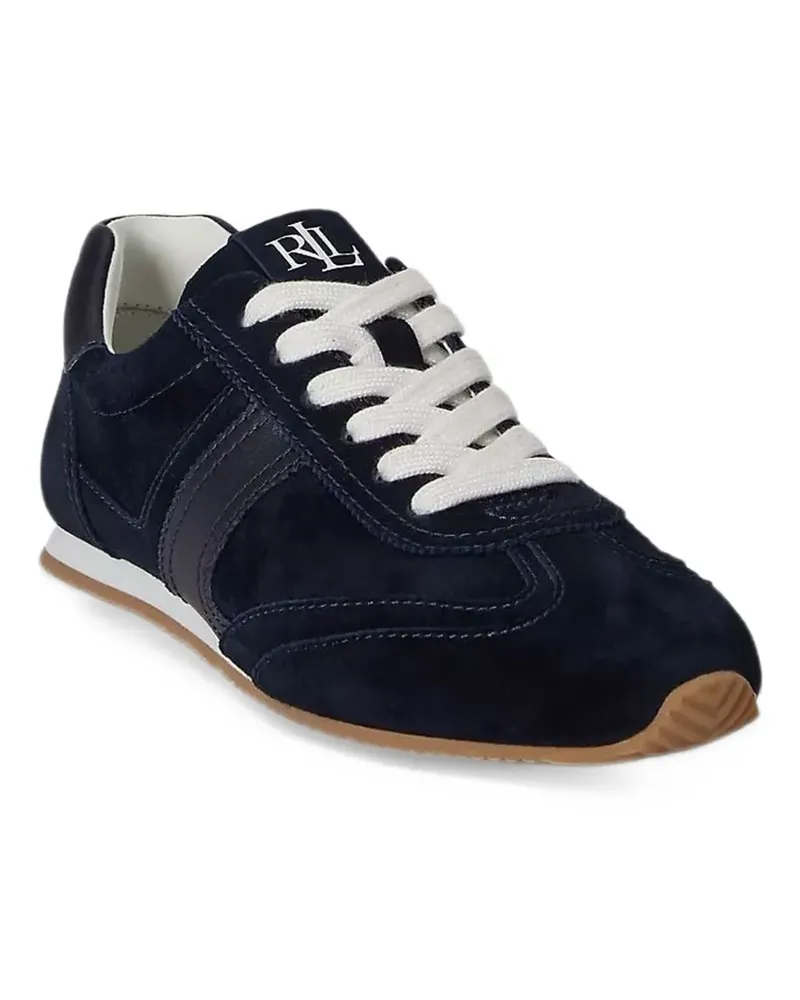Ralph Lauren Dani suede logo-embroidered sneakers - Blau Blau
