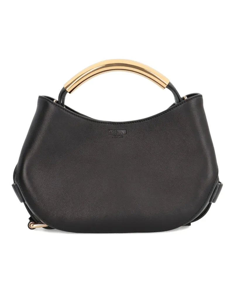 Moschino Tote Bag mit abgerundetem Henkel - Schwarz Schwarz