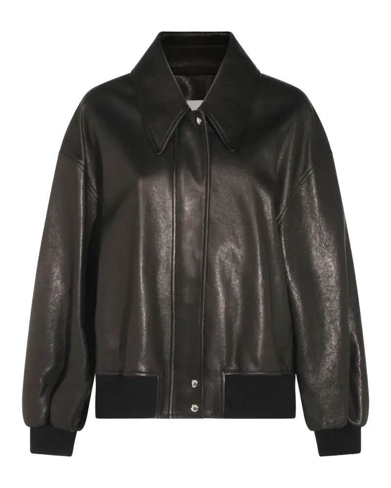 KHAITE Shelman leather jacket - Braun Braun