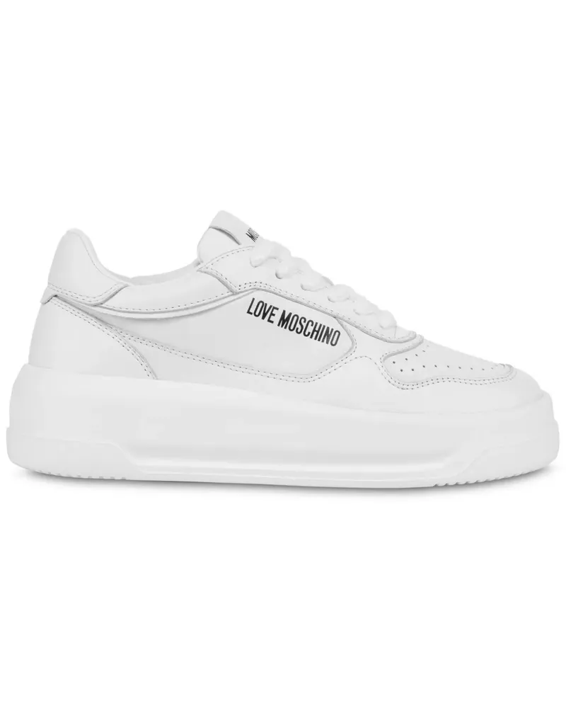 Moschino Sneakers mit Logo-Print - Weiß Weiß