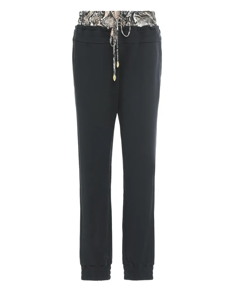 Just Cavalli snakeskin-print track pants - Schwarz Schwarz