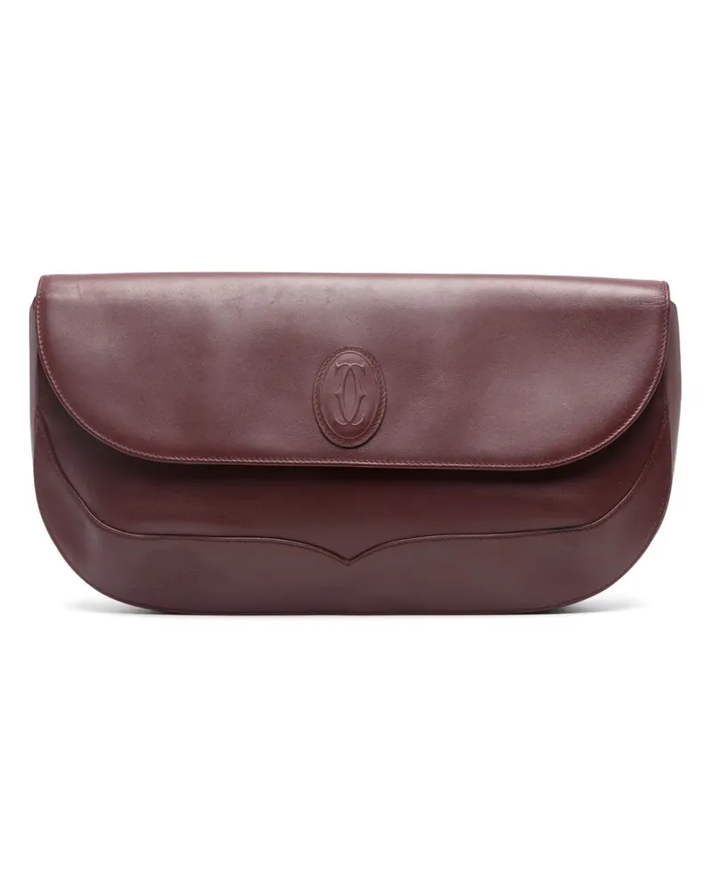 Cartier 1990s Clutch mit Klappe - Rot Rot