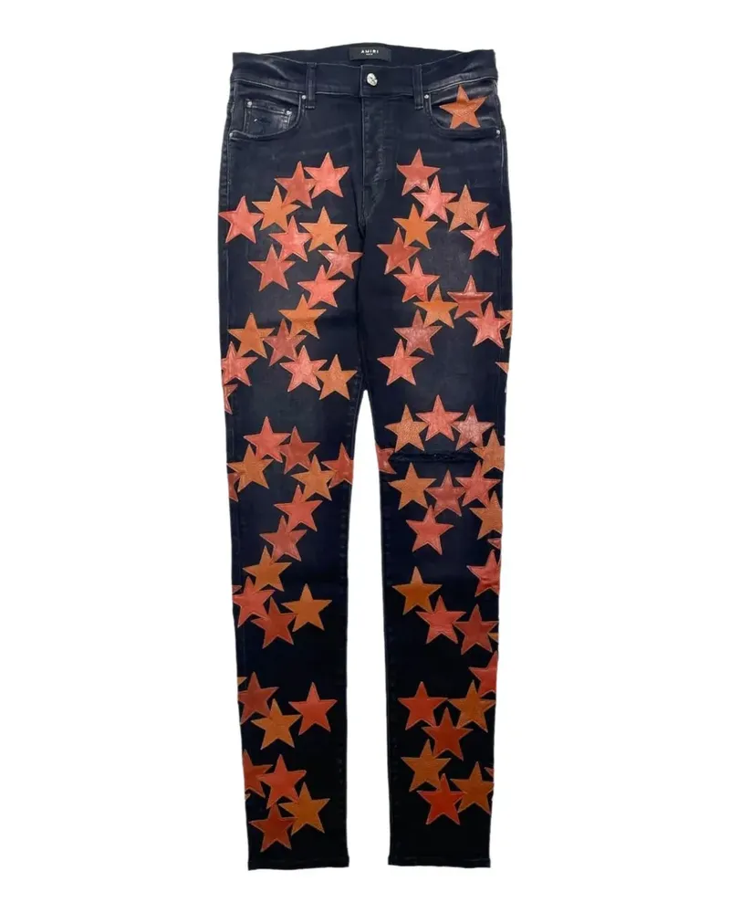 Amiri star-patch jeans - Blau Blau