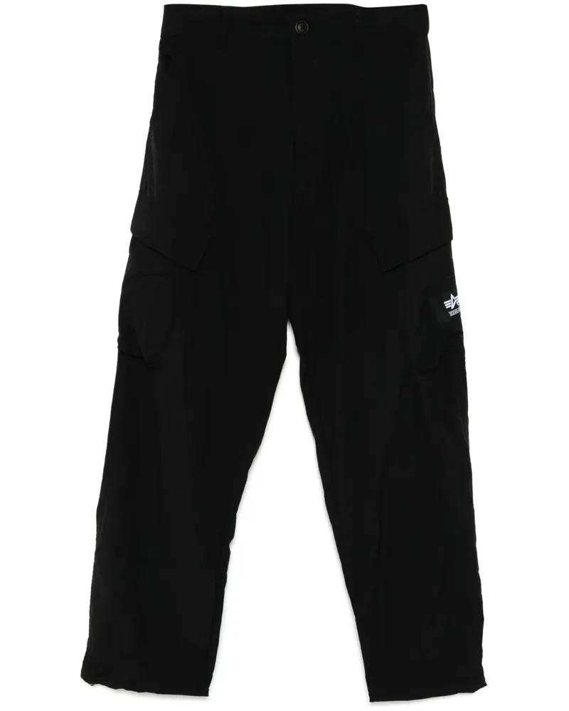 Izzue Hose mit Logo-Patch - Schwarz Schwarz