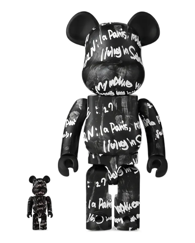 Medicom Toy x Yohji Yamamoto Bearbrick 100%+400% Figuren-Set - Schwarz Schwarz