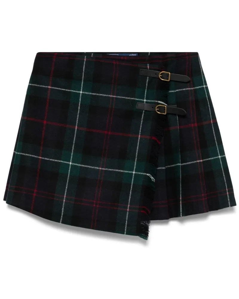 Ralph Lauren Kurzer Wickelrock mit Karomuster - Grün Grün
