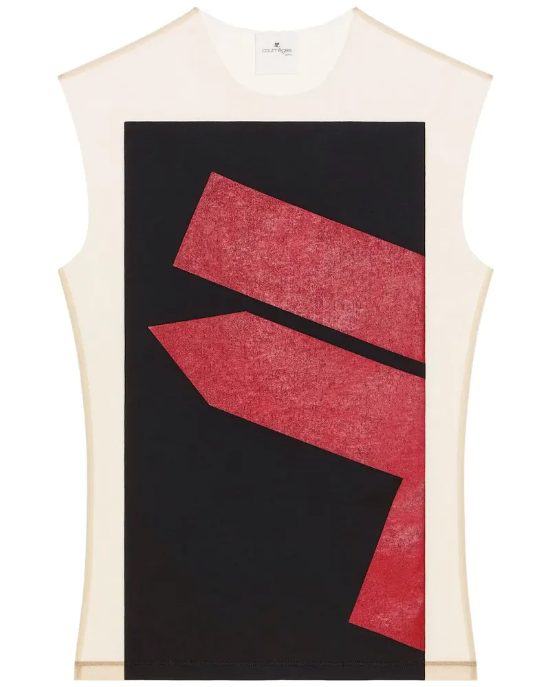 Courrèges Illusion Tanktop - Schwarz Schwarz