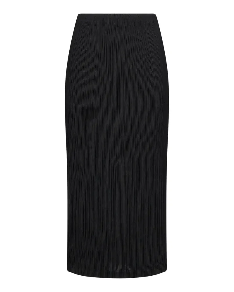 Issey Miyake Midirock mit Falten - Schwarz Schwarz