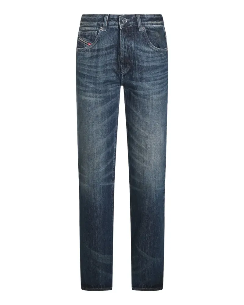 Diesel logo-patch jeans - Blau Blau
